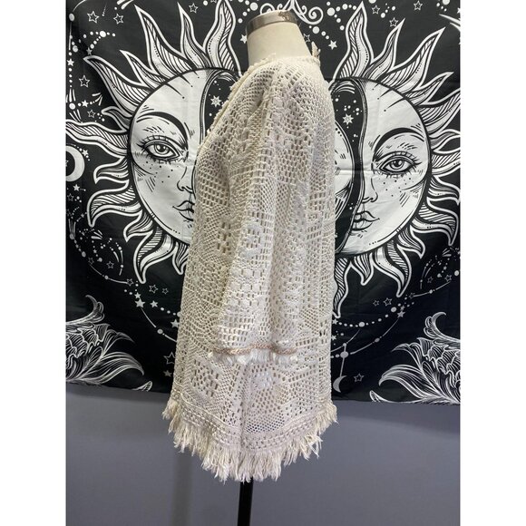 Nkn Nekane Made In Spain Kaftan Cover Up Dress Crochet Lace  S/M - Picture 2 of 4